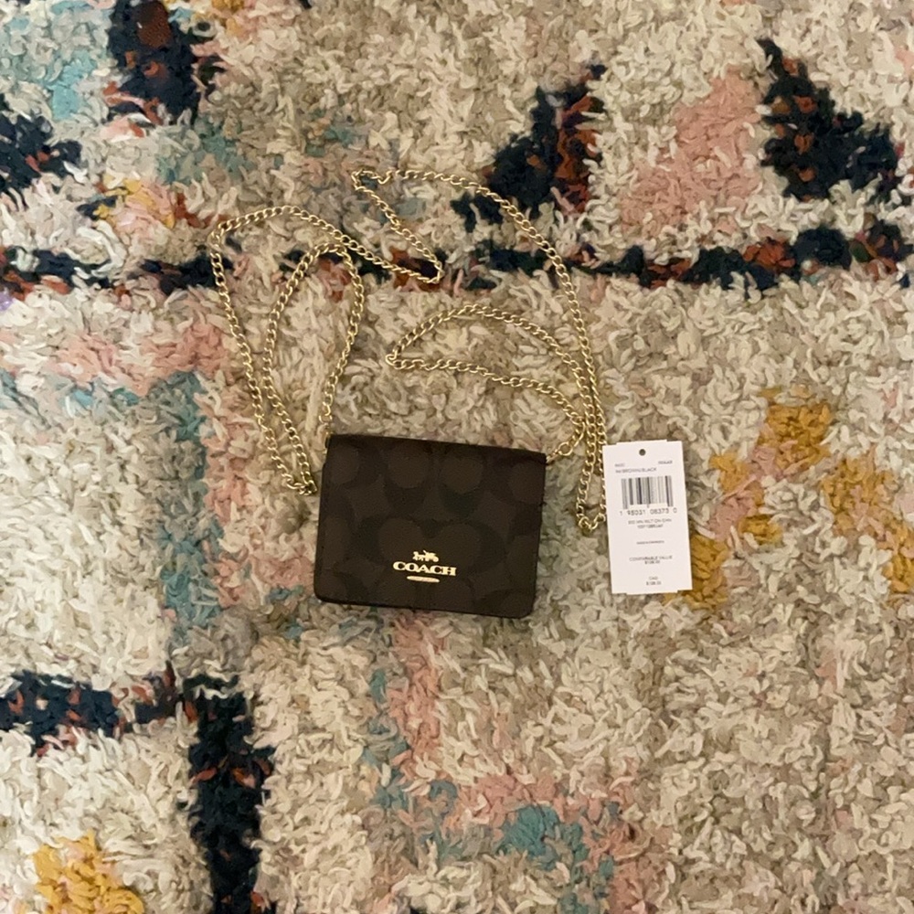 Coach Brown Chain Crossbody Bag